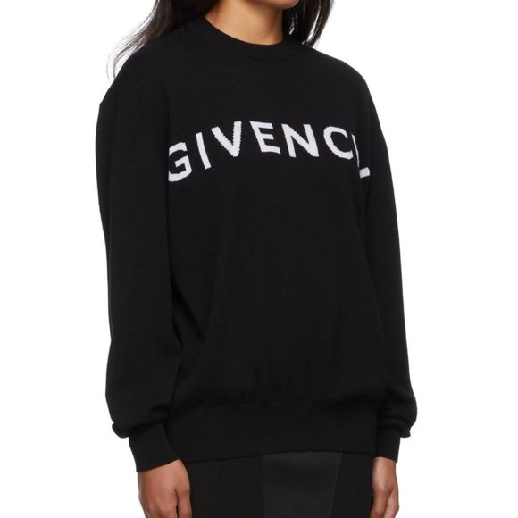 GIVENCHY Black Cashmere 4G Sweater - Picture 3 of 10